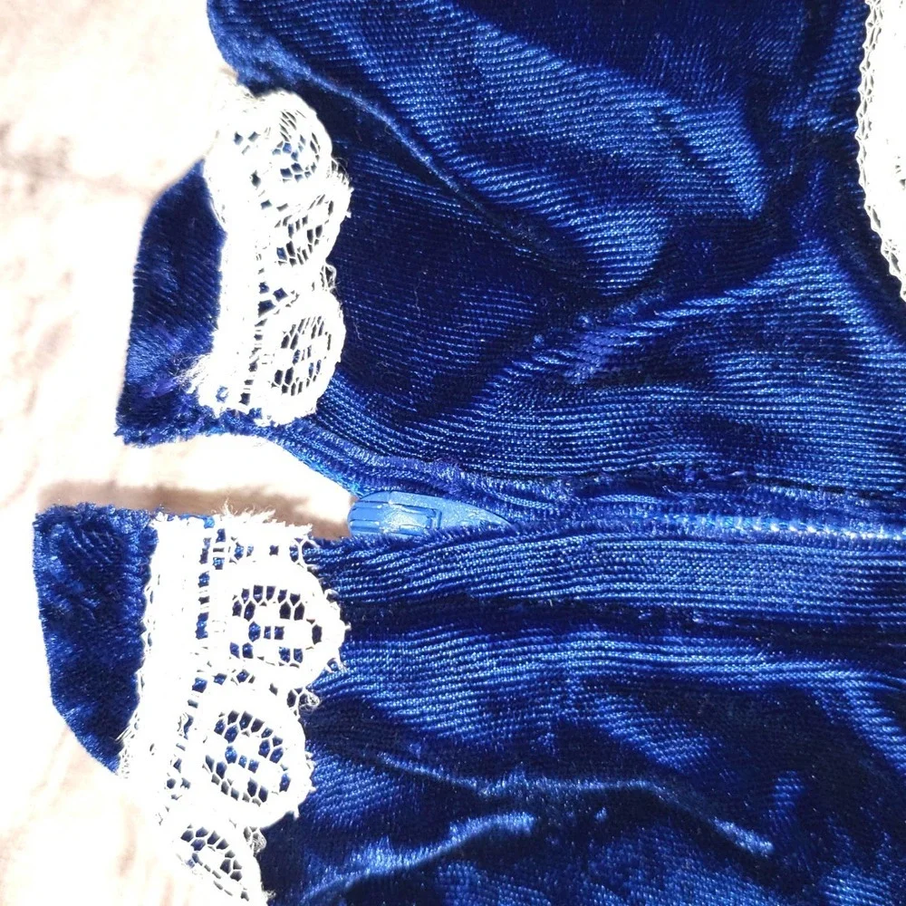 Velvet Toddler Dress Navy